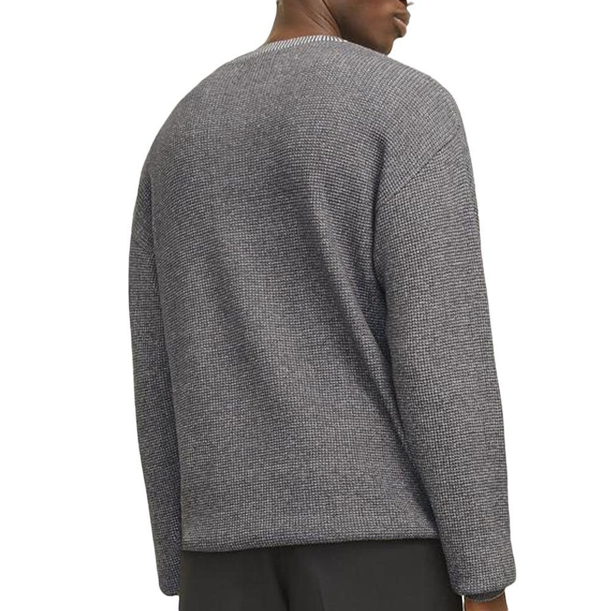 Jack & Jones Pull Gris Homme Jack & Jones Neck Oxford