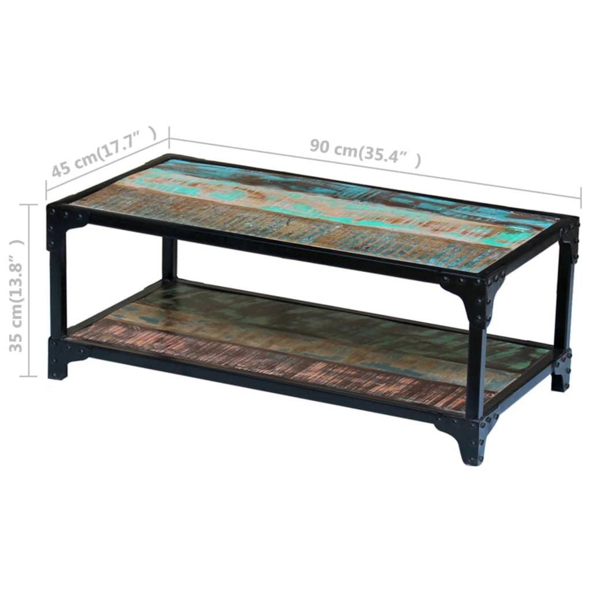 VIDAXL Table basse Bois de recuperation massif
