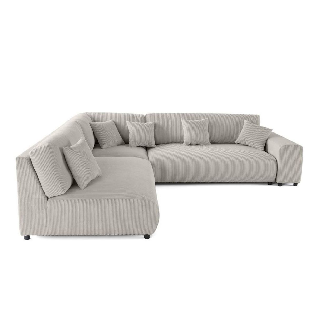 LISA DESIGN Garance - canapé modulable d'angle gauche - 6 places - en velours côtelé