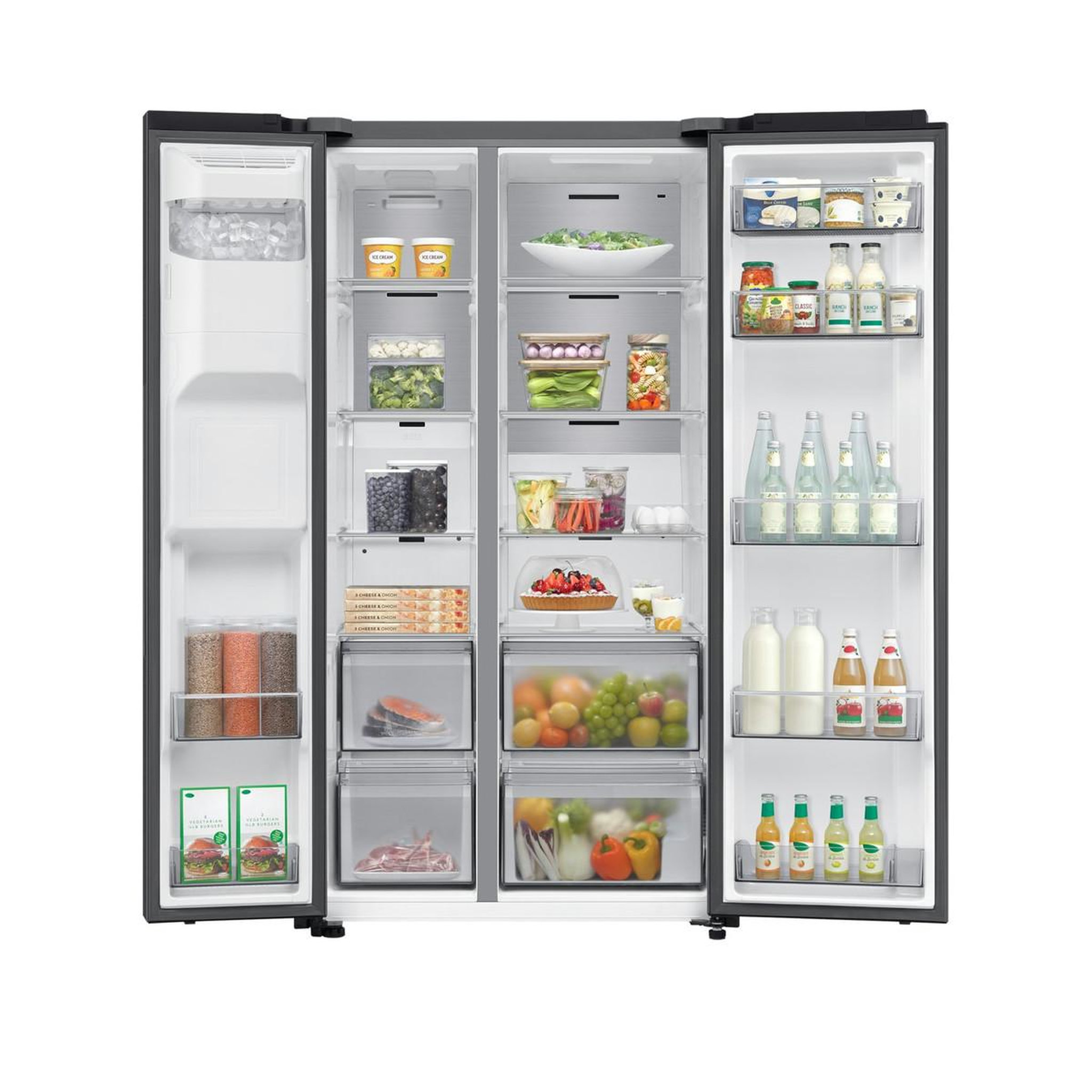 Voir la diapositive 6 : Samsung samsung side-by-side refrigerator rs70f66kcfe black 634l