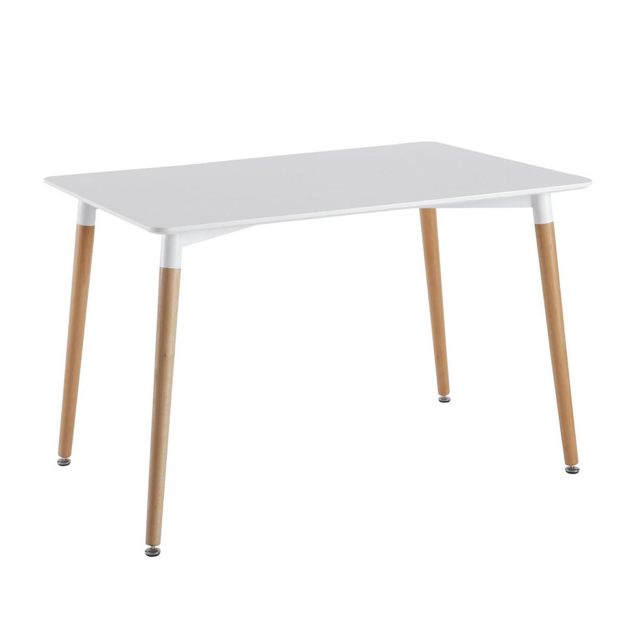 The Home Deco Factory Table de repas scandinave  wyoming  115cm blanc