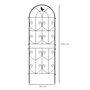 Voir la diapositive 3 : OUTSUNNY Treillis de jardin effet fer forgé oiseau - 2 supports plantes grimpantes - 50 x 150 cm - métal époxy noir
