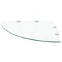 Voir la diapositive 2 : VIDAXL Etagere de coin et supports chromes Verre transparent 45x45 cm