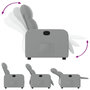 Voir la diapositive 4 : VIDAXL Fauteuil inclinable Gris clair Tissu