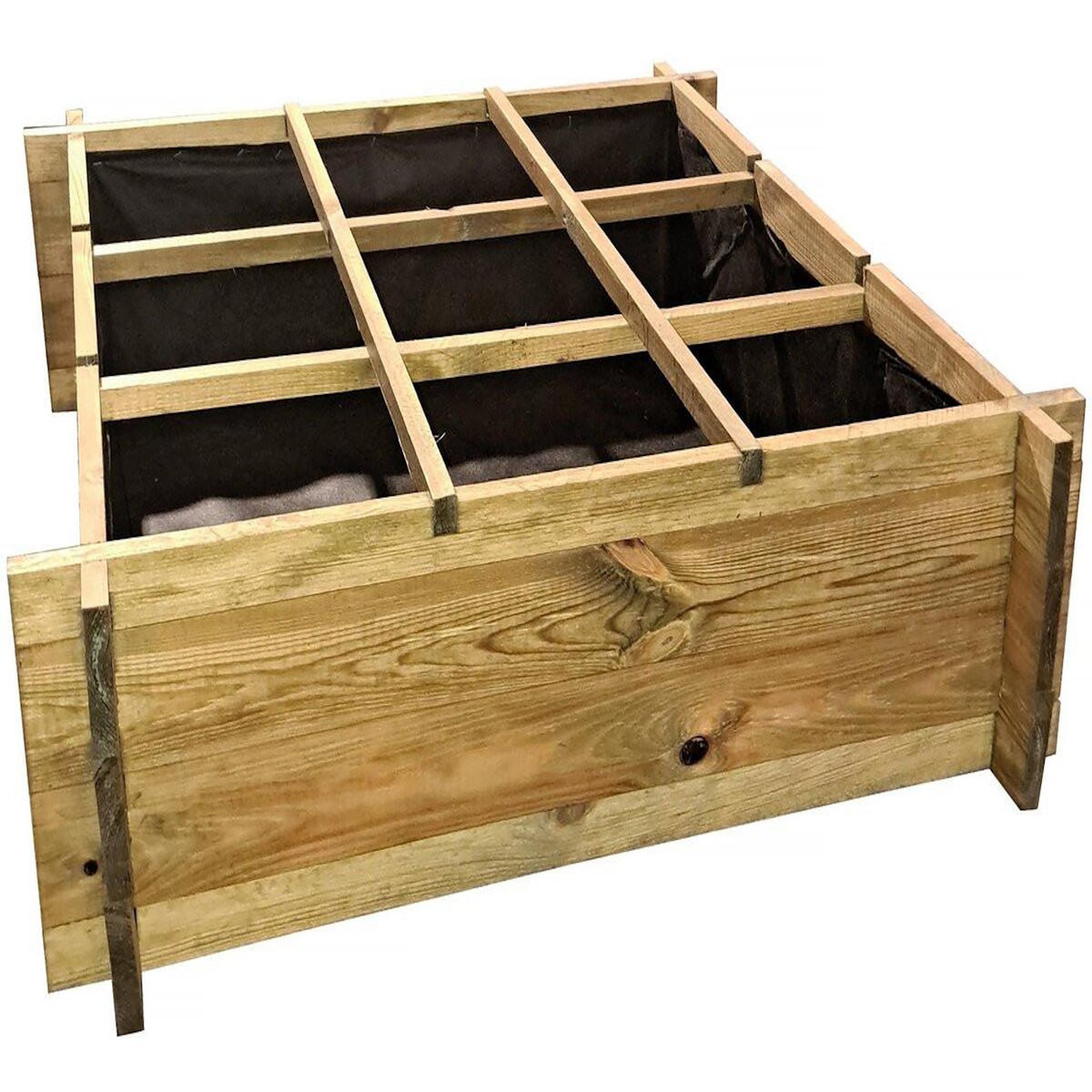 Habitat et Jardin Carré potager en bois  Iris  - 90 x 90 x 28 cm