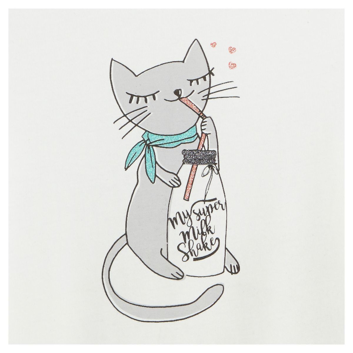 IN EXTENSO T-shirt manches longues chat fille