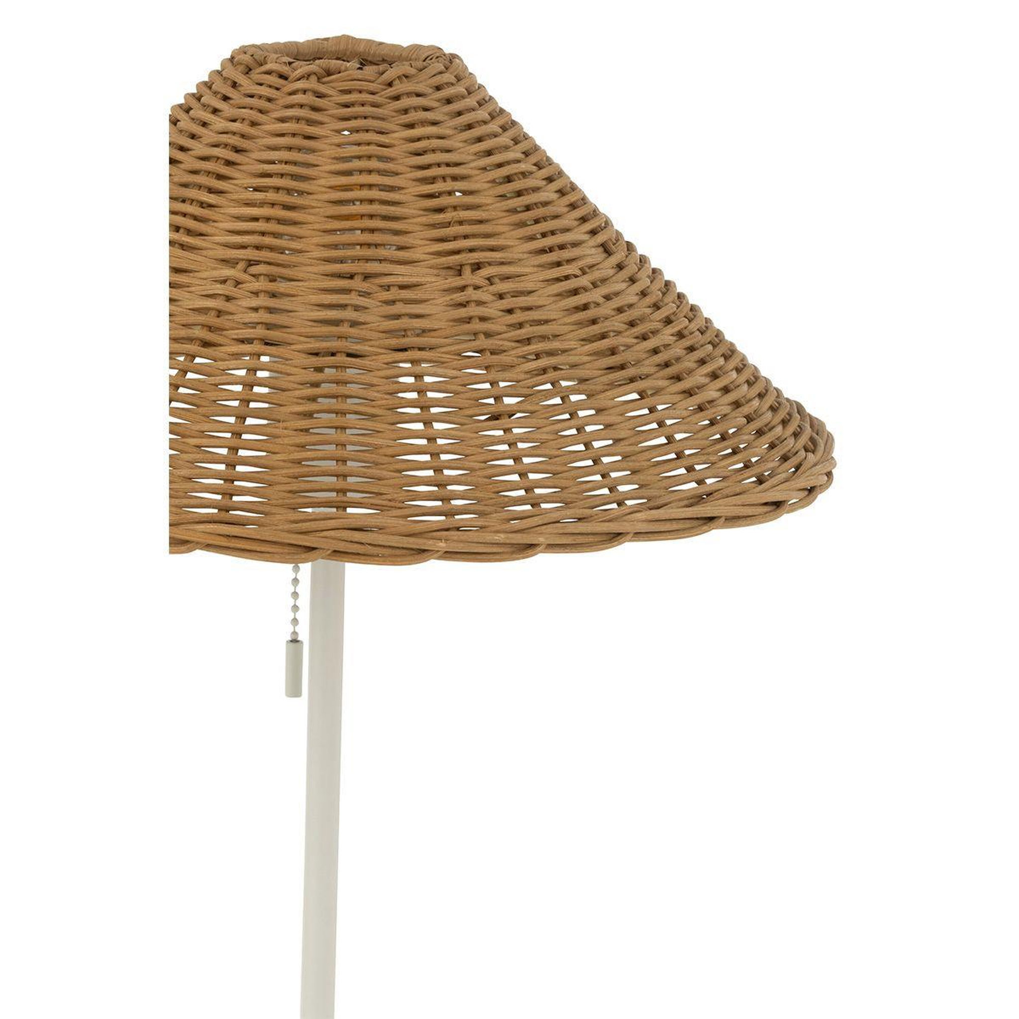 Voir la diapositive 3 : J-LINE Lampe à poser en rotin  preston  50cm naturel & blanc