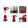 Voir la diapositive 4 : Bestron Cafetière italienne électrique 6 tasses 480w rouge - aes480