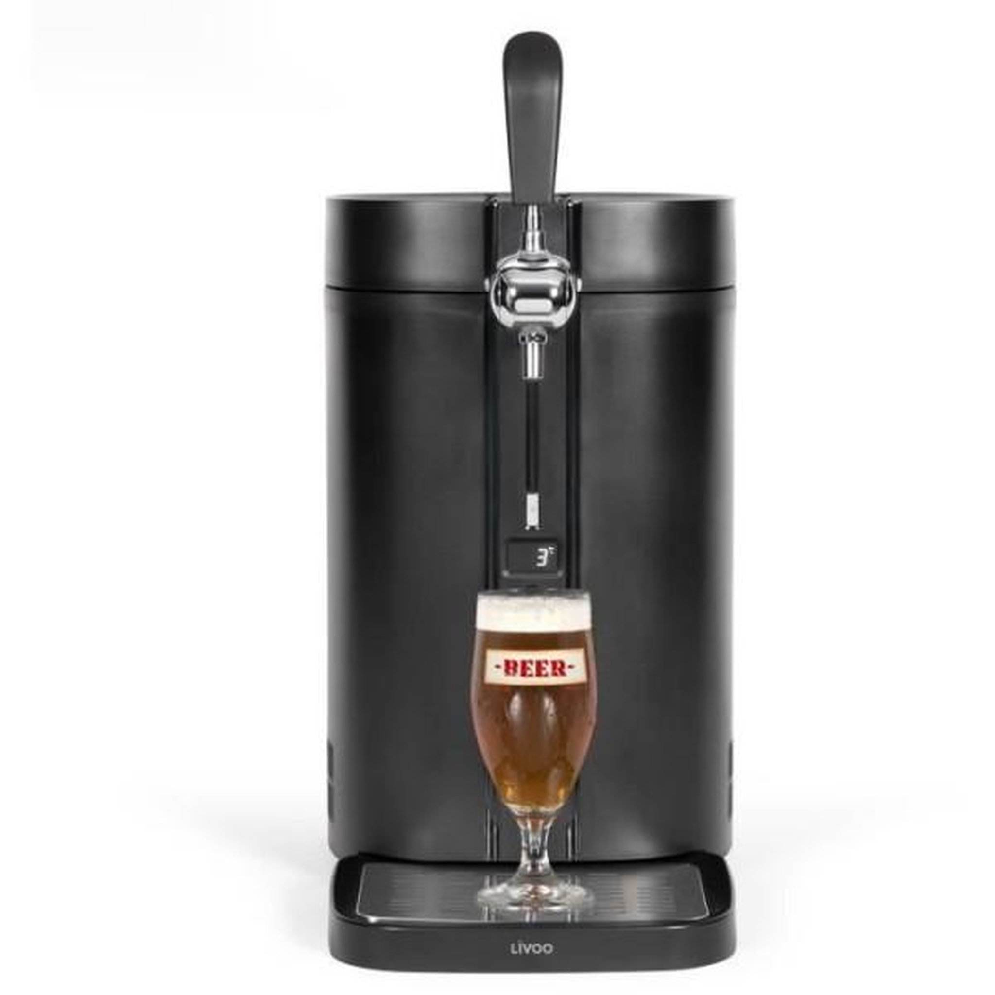 Voir la diapositive 2 : LIVOO Machine a Biere - Tireuse  - LIVOO - DOM511 - 60W - Pour fûts de 5L auto-pressurisés - Conservation 30j - 3 a 12°C - Plateau égouttoir