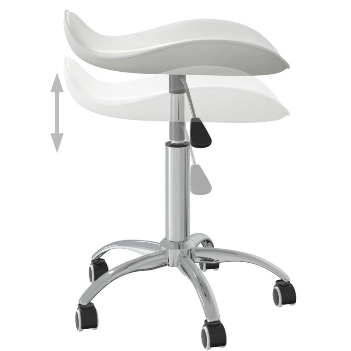 VIDAXL Chaise de bureau Blanc Similicuir