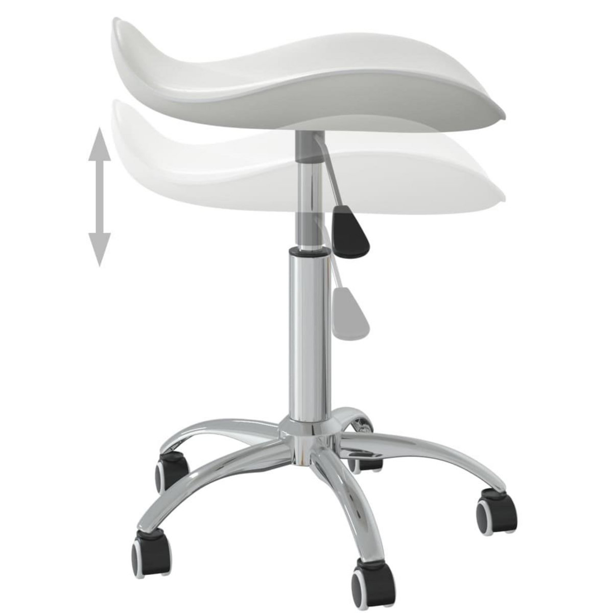 VIDAXL Chaise de bureau Blanc Similicuir