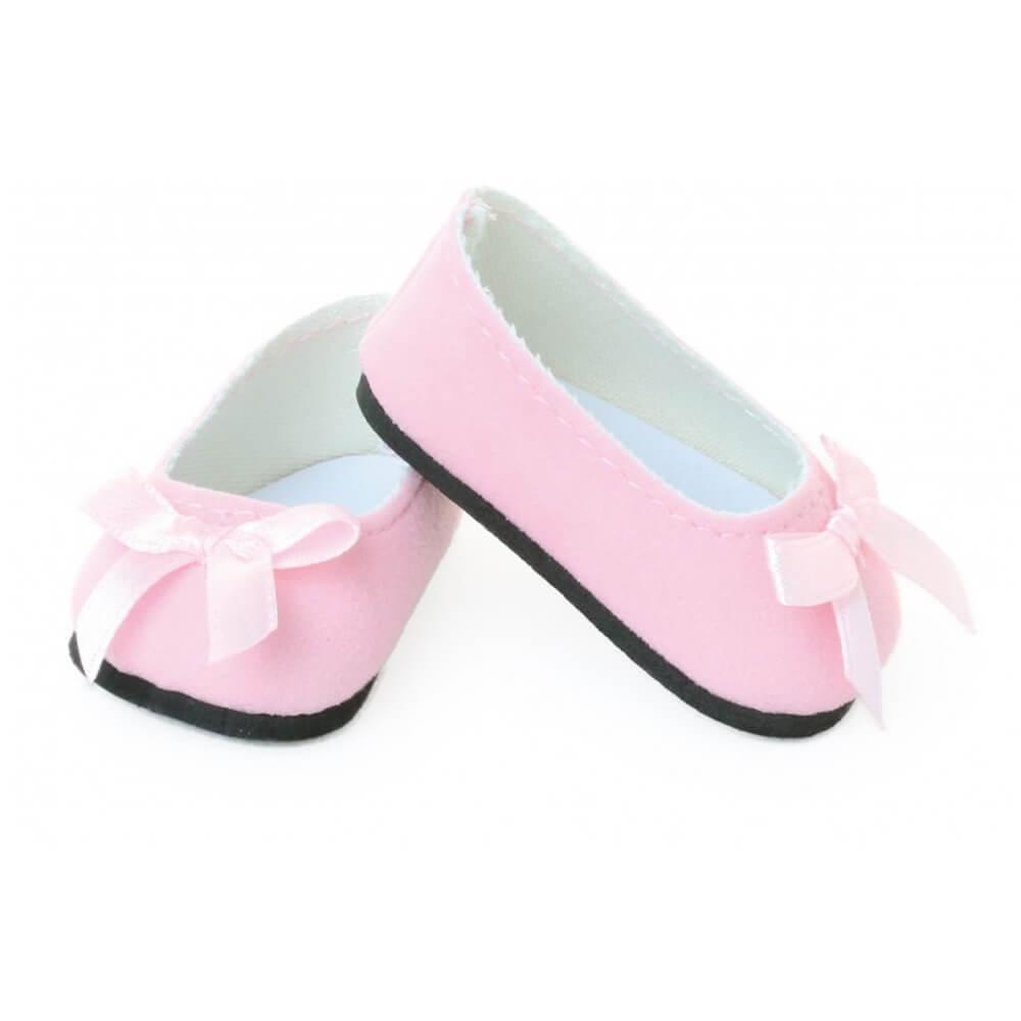 PETIT COLLIN Accessoires pour poupée de 39 à 48 cm : Chaussures ballerines suède roses