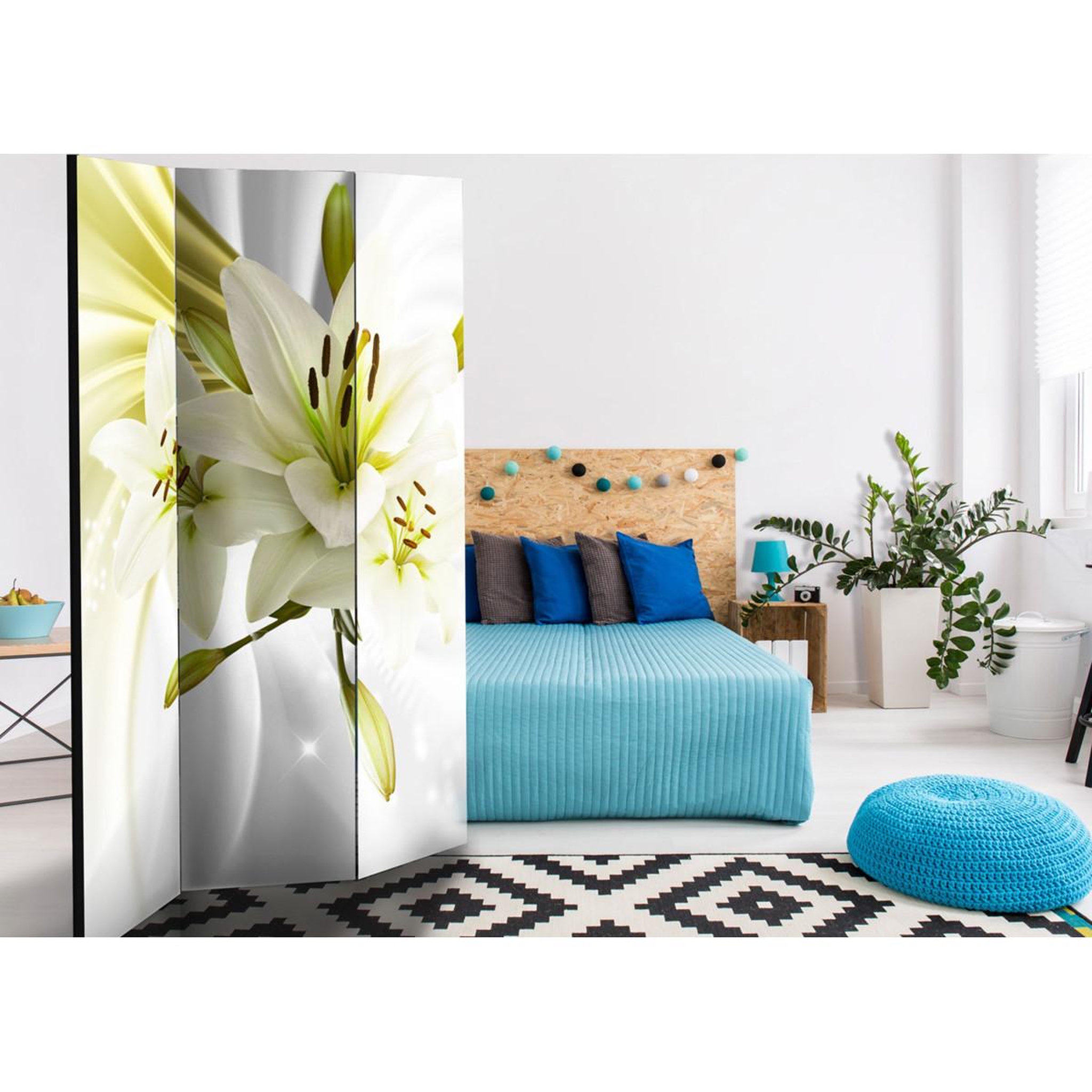 Voir la diapositive 2 : Paris Prix Paravent 3 volets  green captivation  135x172cm