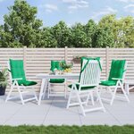 VIDAXL Coussins de chaise a dossier haut lot de 4 vert tissu oxford