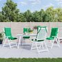 Voir la diapositive 1 : VIDAXL Coussins de chaise a dossier haut lot de 4 vert tissu oxford