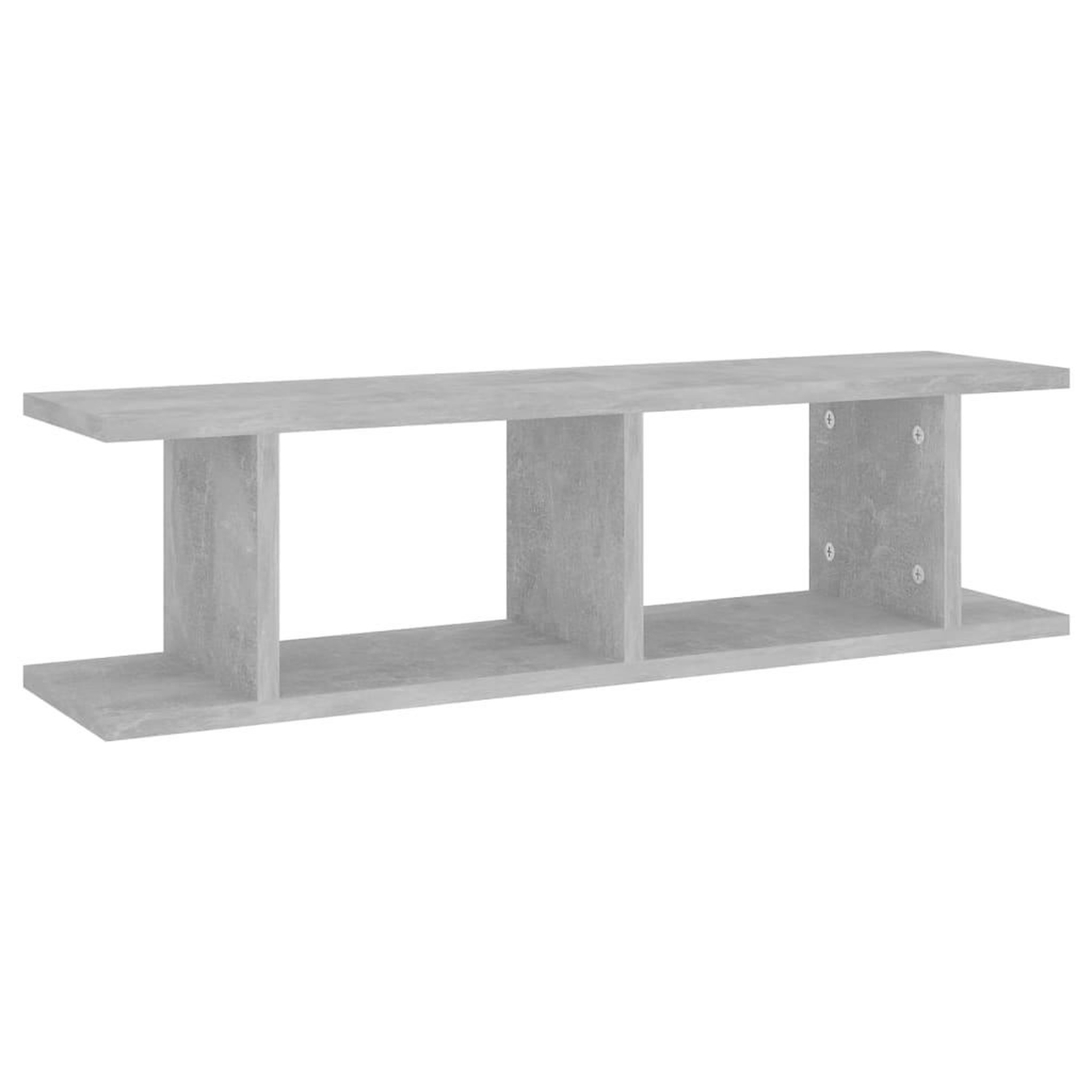 Voir la diapositive 4 : VIDAXL Etageres murales 2 pcs Gris beton 75x18x20 cm bois d'ingenierie