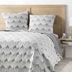 Douceur d'Intérieur Couvre-lit 2 personnes matelassé 220x240 + taies jersey microfibre Faustine