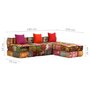 Voir la diapositive 6 : VIDAXL Pouf modulaire a 3 places Patchwork Tissu