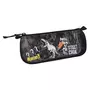AUCHAN Trousse scolaire triangulaire polyester gris DINO STREET CODE