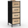 Voir la diapositive 1 : ID MARKET Meuble d'appoint 4 tiroirs UTAH 30 cm chiffonnier, meuble de rangement design industriel