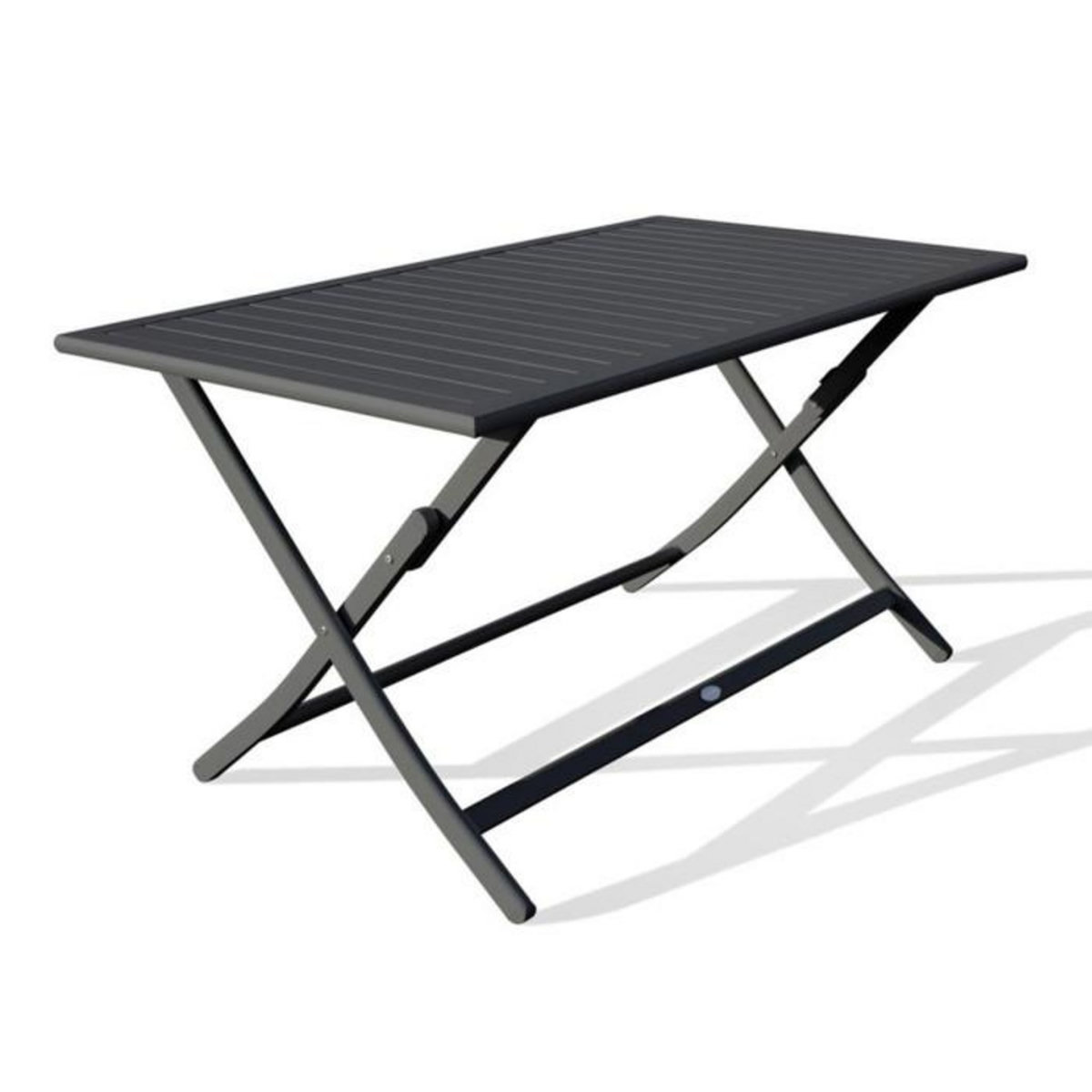 Paris Prix Table de Jardin Pliante  Marius  140cm Gris Anthracite