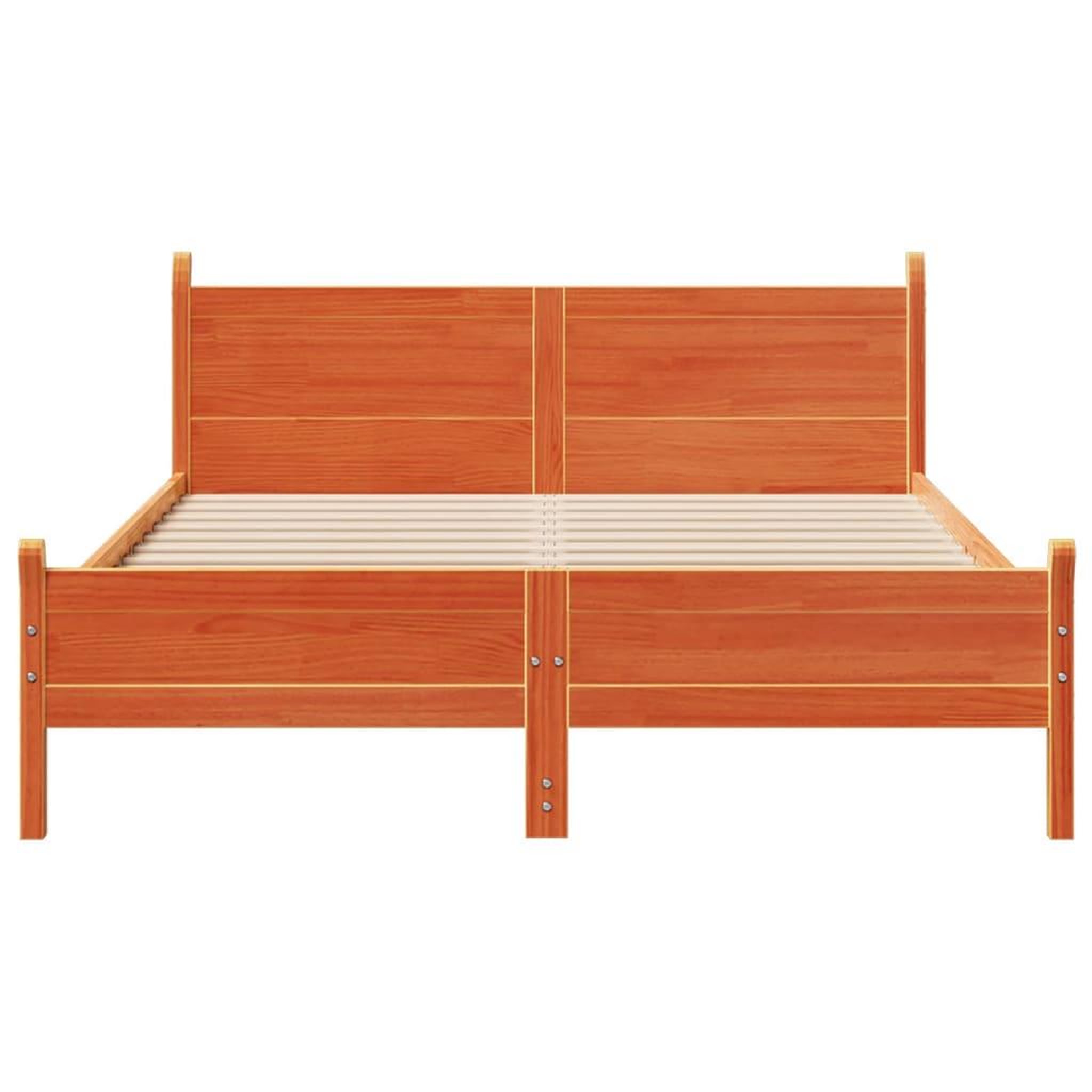 Voir la diapositive 4 : VIDAXL Cadre de lit sans matelas cire marron 120x200cm bois pin massif