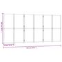 Voir la diapositive 6 : VIDAXL Cloison de separation 6 panneaux Blanc creme 420x180 cm