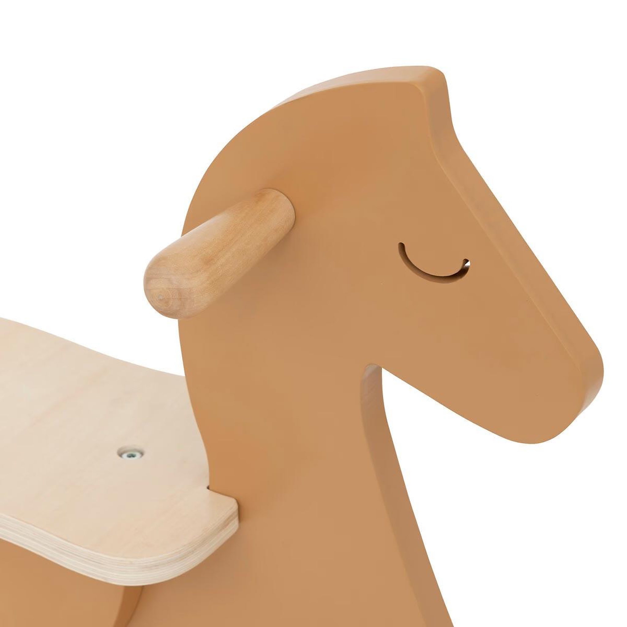 Voir la diapositive 2 : Atmosphera Kids Cheval à bascule en bois  lago  64cm marron
