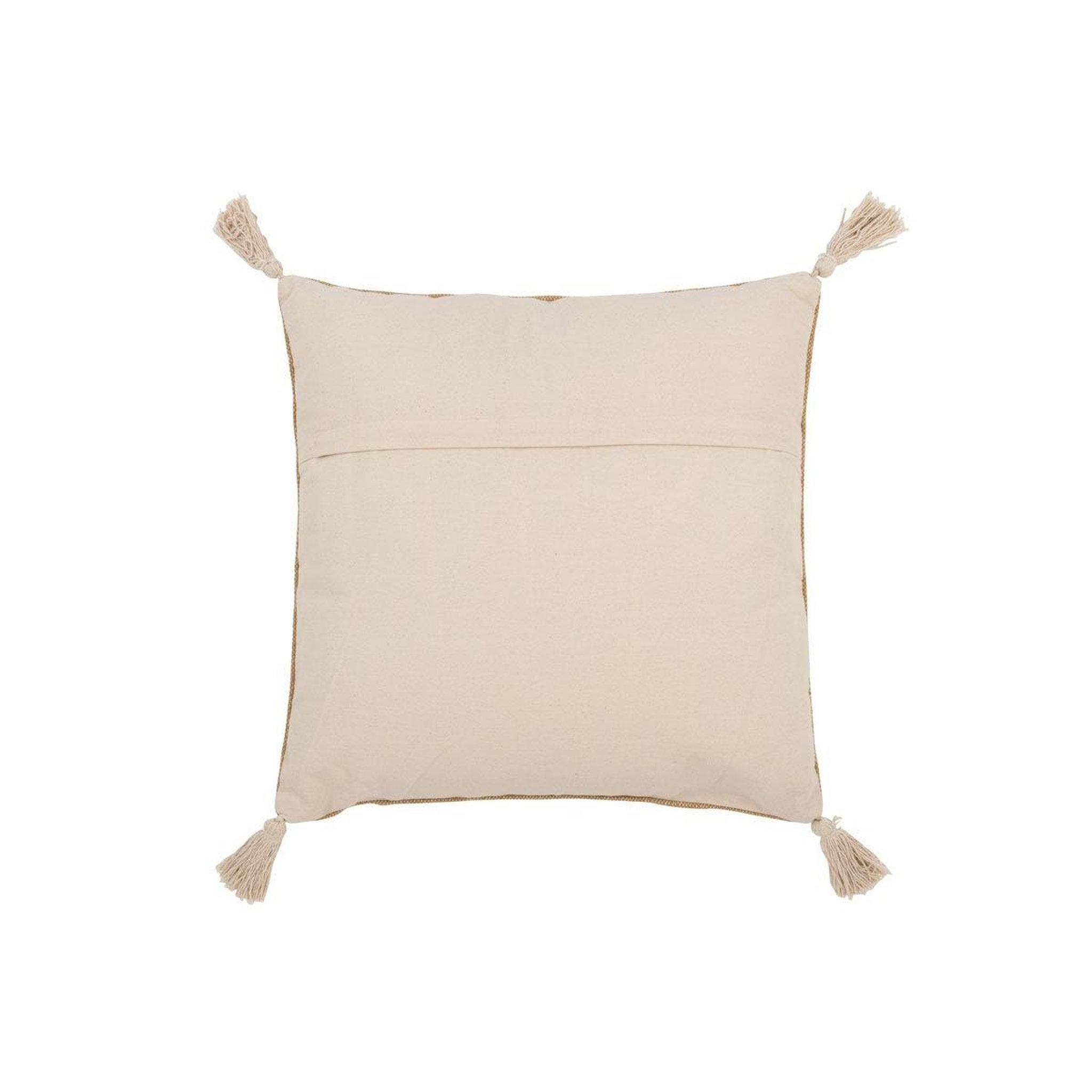 Voir la diapositive 2 : J-LINE Coussin déco triangle  bali  50x50cm naturel & beige