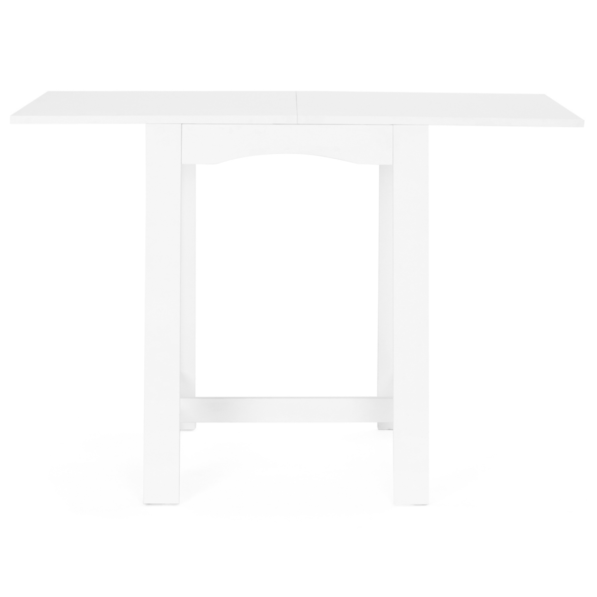 ID MARKET Table haute de bar extensible DONA 2 à 4 personnes blanche 65-130 cm