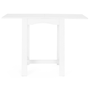 Voir la diapositive 4 : ID MARKET Table haute de bar extensible DONA 2 à 4 personnes blanche 65-130 cm