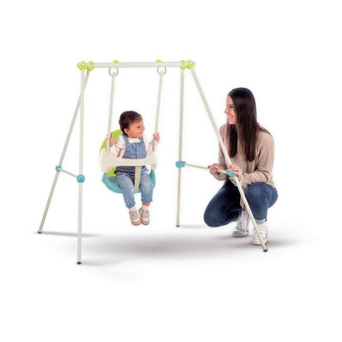 SMOBY SMOBY Portique métal 1er âge Baby Swing - Hauteur 120 cm - Arceau de sécurité