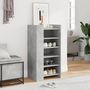 Voir la diapositive 3 : VIDAXL Armoire a chaussures gris beton 52x37,5x100cm bois d'ingenierie