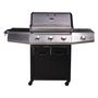 Voir la diapositive 2 : Habitat et Jardin Barbecue Gaz avec LED  Bingo 4  - 4 brûleurs dont 1 latéral - 14kW + Housse protection - Noir