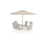 Voir la diapositive 3 : Paris Prix Ensemble Table de Jardin & 6 Chaises  Brekki  150cm Beige