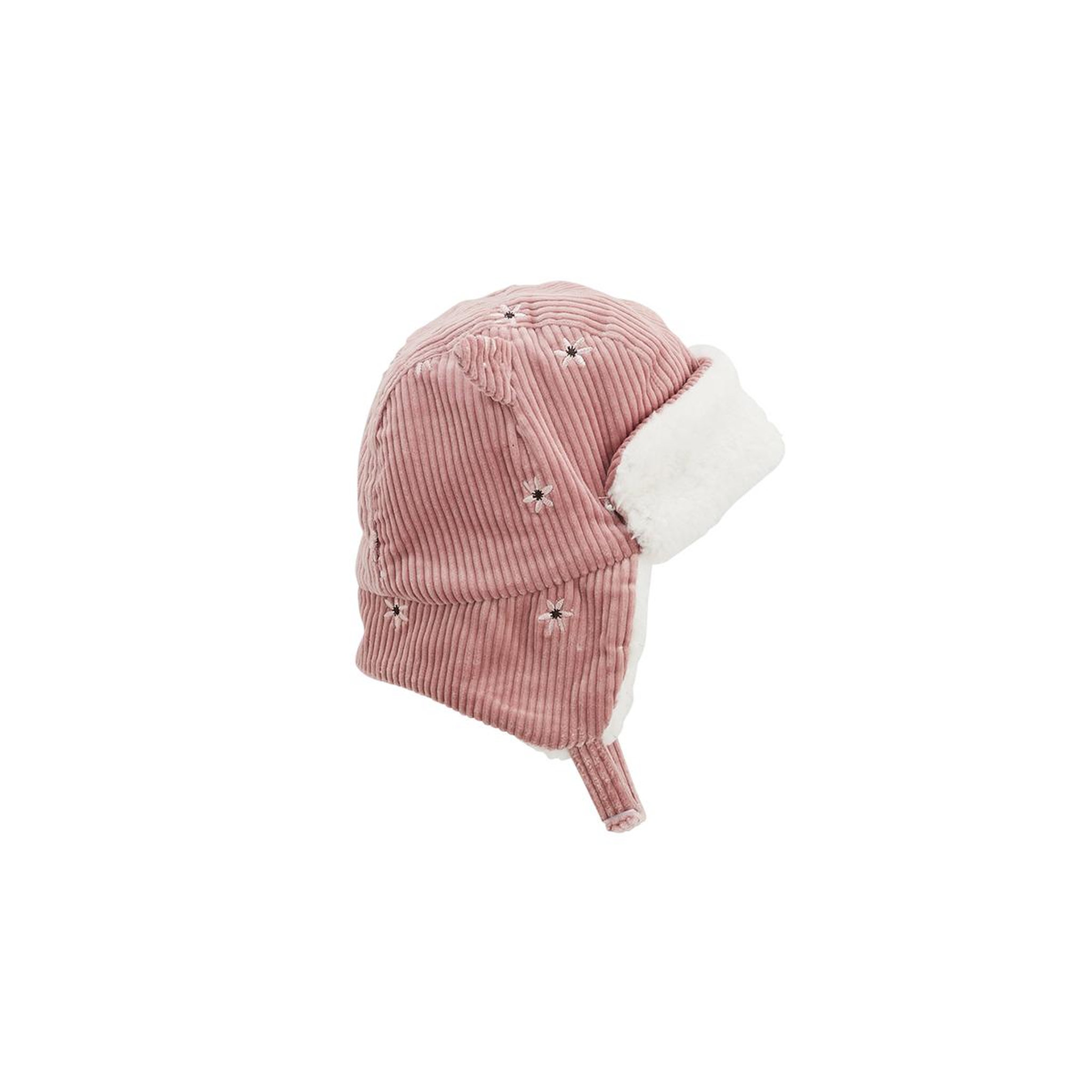 Voir la diapositive 2 : Petit Béguin Chapka bébé en velours côtelé Bloom
