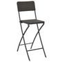 Voir la diapositive 2 : VIDAXL Chaise de bar pliable lot de 2 PEHD et acier Aspect de rotin