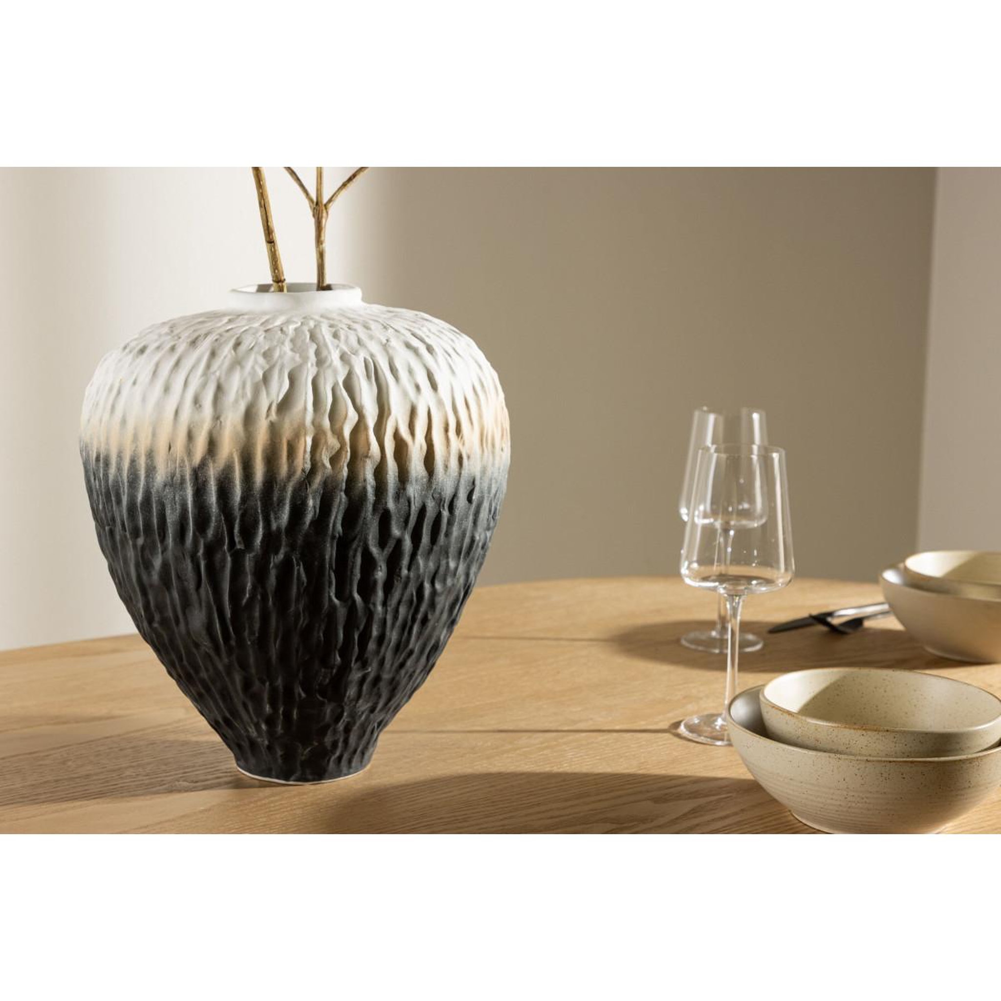 Voir la diapositive 3 : Paris Prix Vase déco tricolore  pane  34cm multicolore