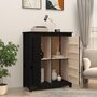 Voir la diapositive 3 : VIDAXL Buffet Noir 83x41,5x100 cm Bois massif de pin