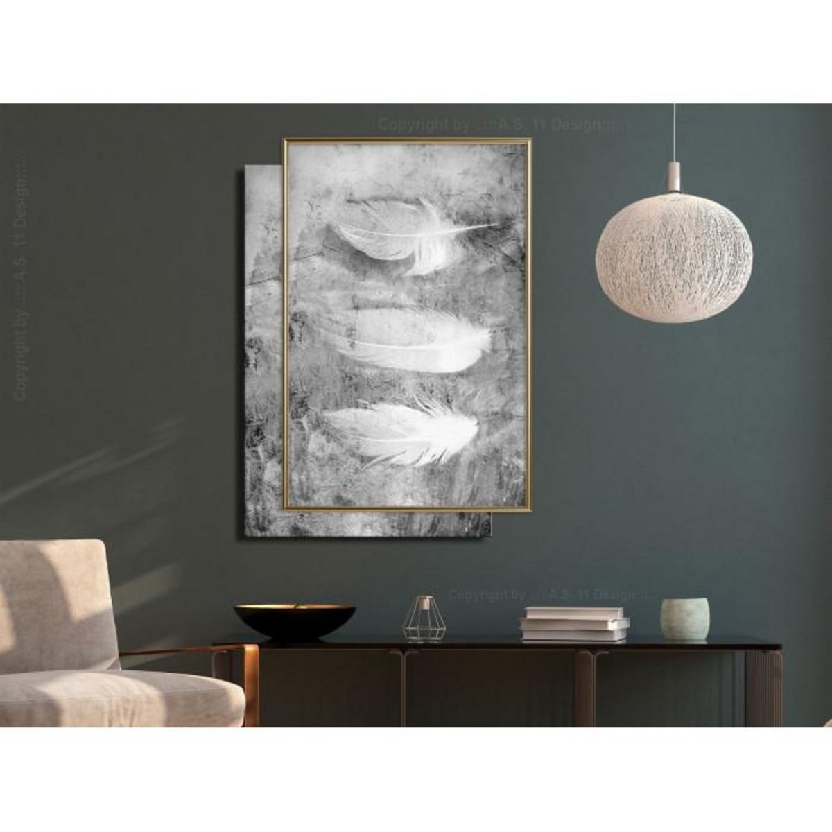 Paris Prix Affiche Murale Encadrée  Delicate Feathers