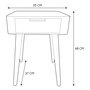 Voir la diapositive 5 : The Home Deco Factory Table de chevet 1 tiroir vert kaki
