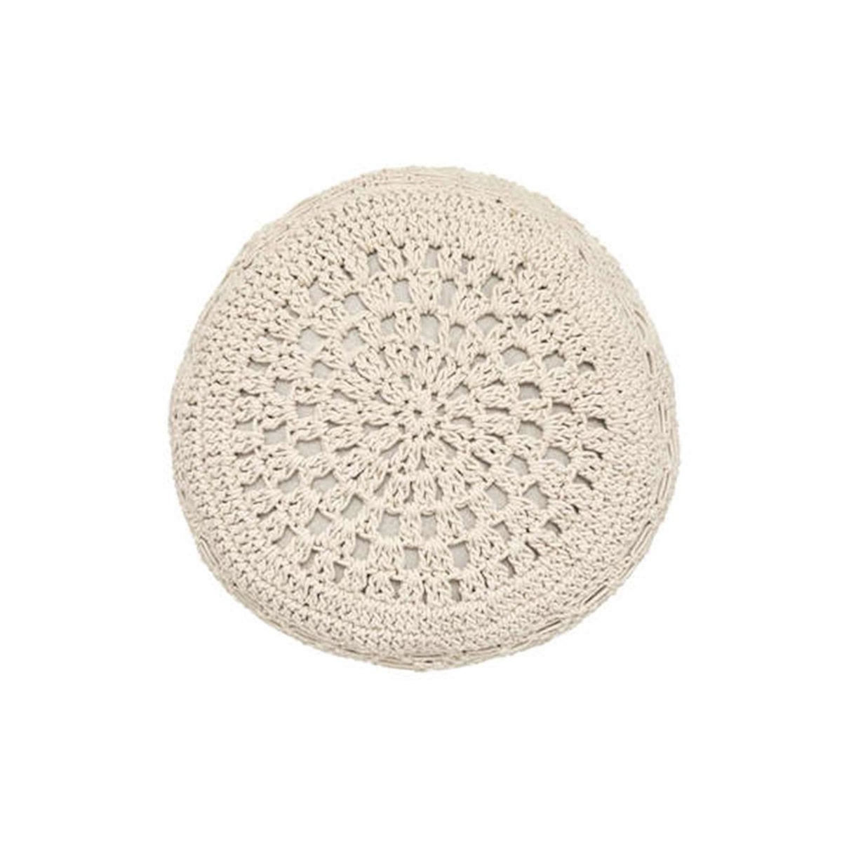 ATMOSPHERA Coussin de Sol Macramé  Palm  44cm Beige