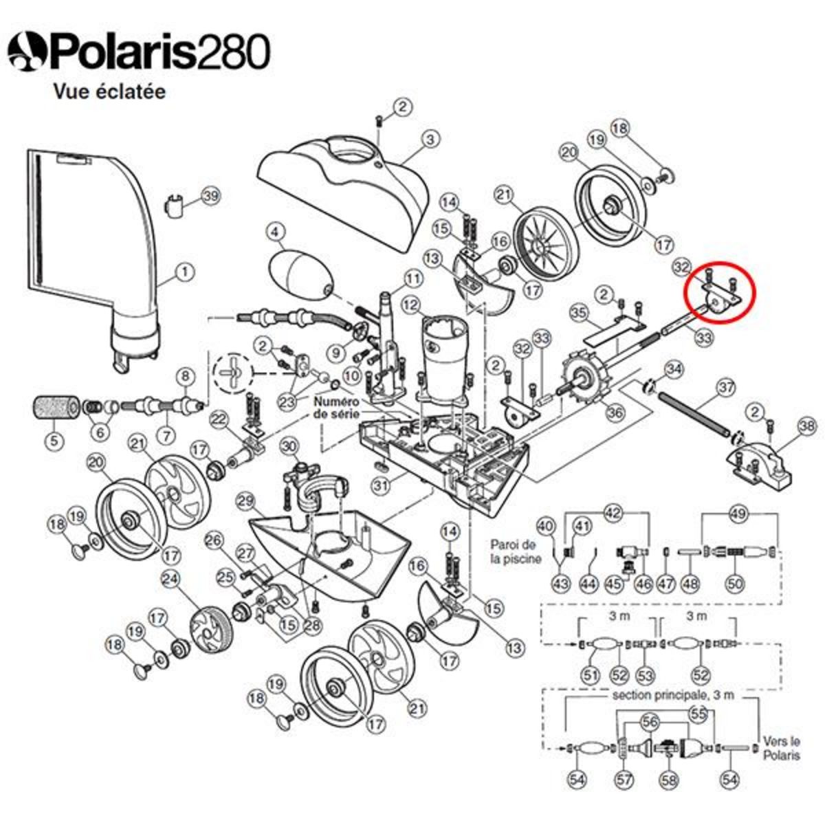 Polaris Roulement à billes de turbine pour polaris 180/280 - c80