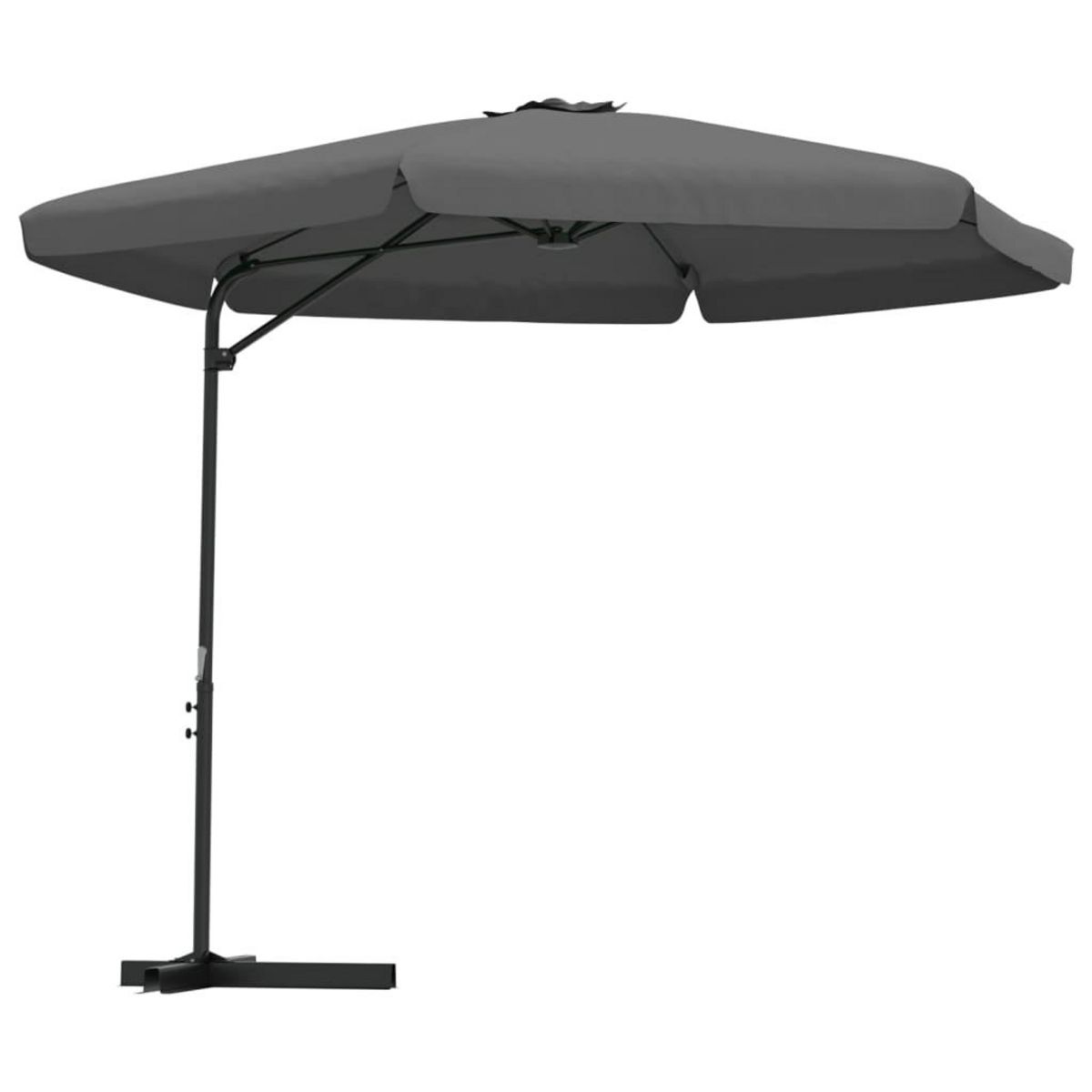 VIDAXL Parasol d'exterieur avec poteau en acier 300 cm Anthracite