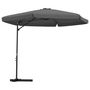 Voir la diapositive 2 : VIDAXL Parasol d'exterieur avec poteau en acier 300 cm Anthracite