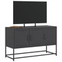 Voir la diapositive 4 : VIDAXL Meuble TV noir 100,5x39x60,5 cm acier