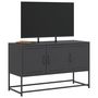 Voir la diapositive 4 : VIDAXL Meuble TV noir 100,5x39x60,5 cm acier
