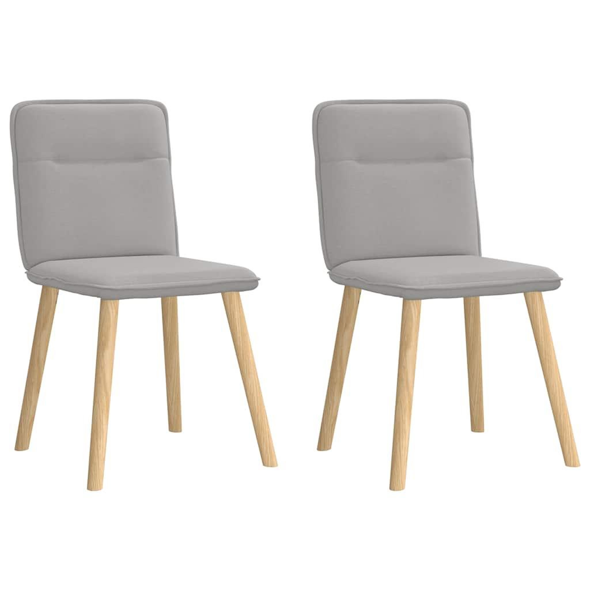 VIDAXL Chaises a manger lot de 2 gris nuage tissu