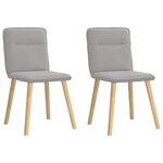 VIDAXL Chaises a manger lot de 2 gris nuage tissu
