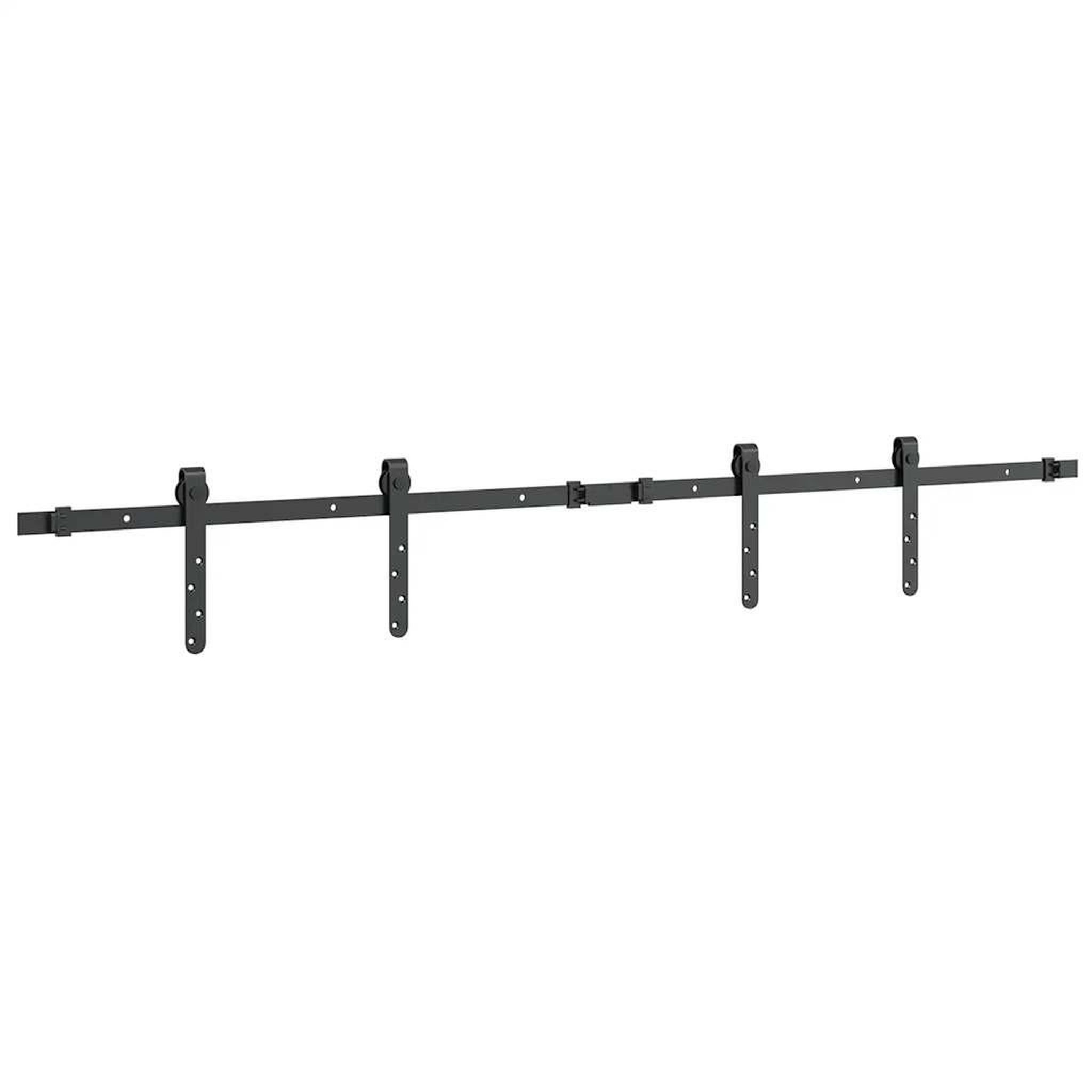 Voir la diapositive 5 : VIDAXL Kit de porte d'armoire coulissante 152 cm acier au carbone
